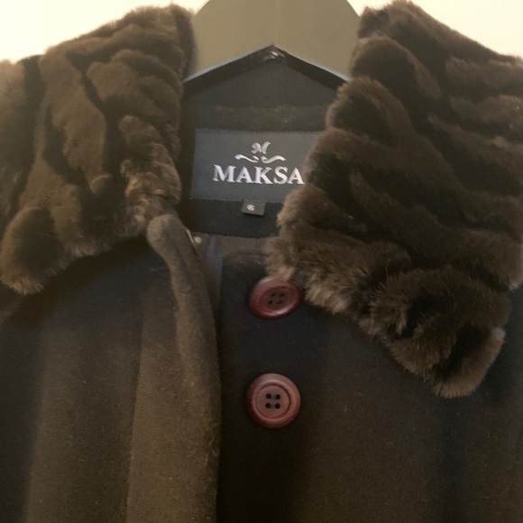 LONG WINTER COAT - WOOL/CASHMERE  - NEW WITHOUT TAGS- SIZE 6 - Picture 12 of 16